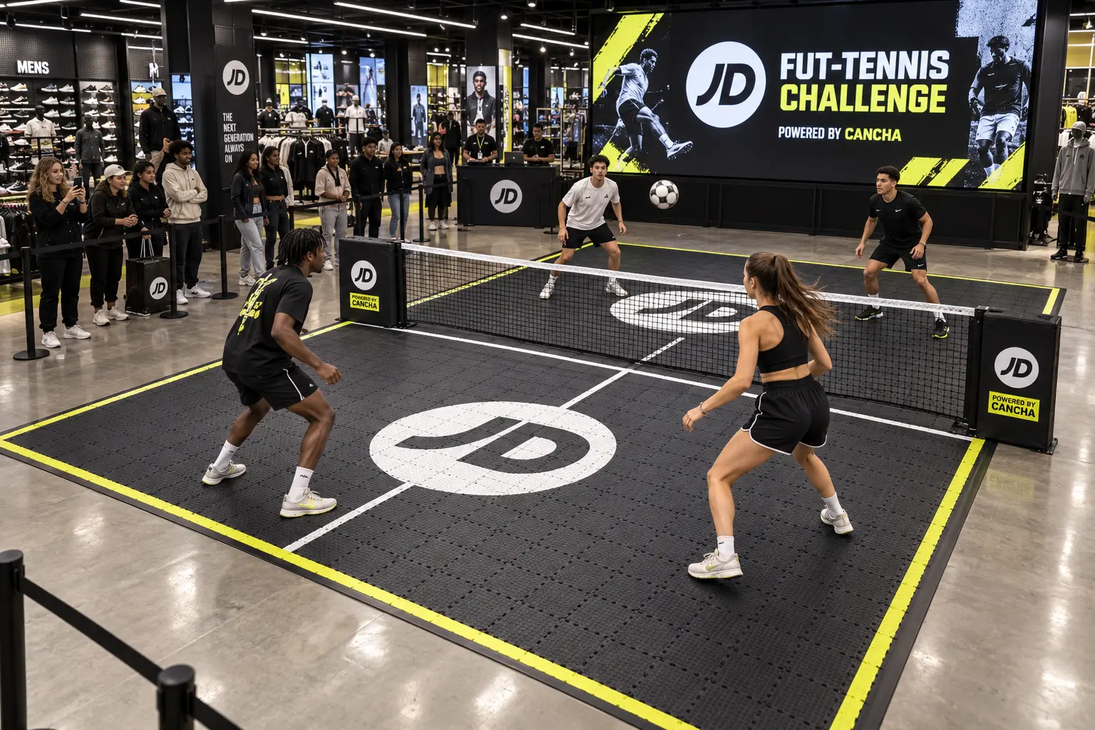 JD Sports and CANCHA football-tennis activation concept